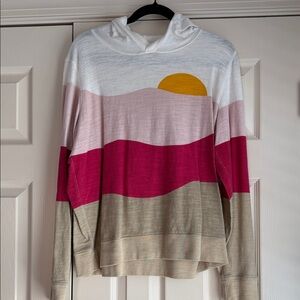 Faherty Multicolor Striped Sunset Lightweight Hoodie